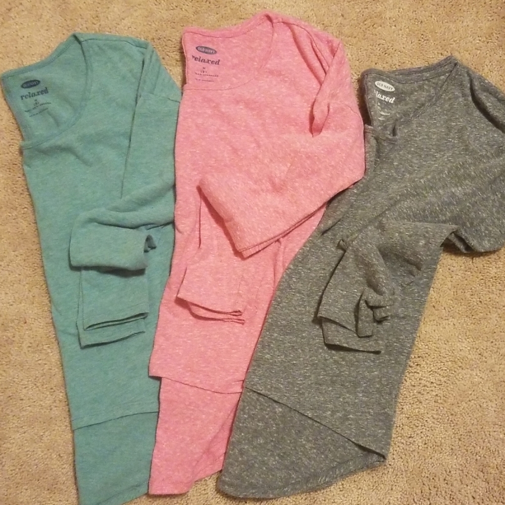 Bundle of 3 long sleeve high/low shirts - Picture 1 of 6